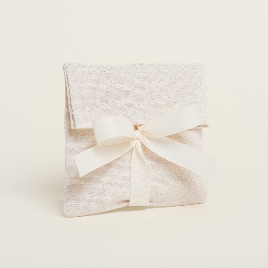 Beauty Home ΠΟΥΓΚΙ ΜΕ ΚΟΡΔΕΛΑ 12 x 17 cm ΕΚΡΟΥ ΧΡΥΣΟ LUREX Beauty Home ΠΟΥΓΚΙ ΜΕ ΚΟΡΔΕΛΑ 12 x 17 cm ΕΚΡΟΥ ΧΡΥΣΟ LUREX