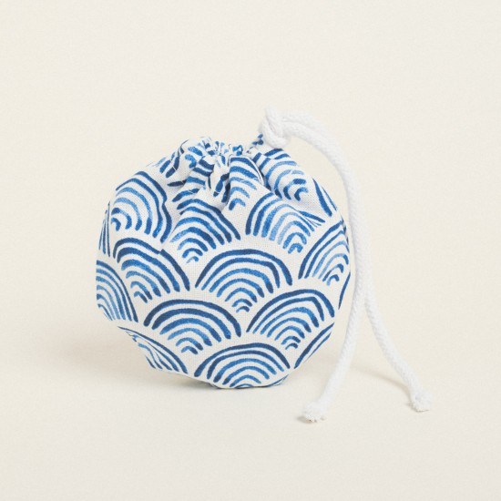 Beauty Home ΠΟΥΓΚΙ ΟΒΑΛ ΜΕ ΚΟΡΔΟΝΙ 13 x 14 cm ΜΠΛΕ ΚΥΜΑΤΑ Beauty Home ΠΟΥΓΚΙ ΟΒΑΛ ΜΕ ΚΟΡΔΟΝΙ 13 x 14 cm ΜΠΛΕ ΚΥΜΑΤΑ