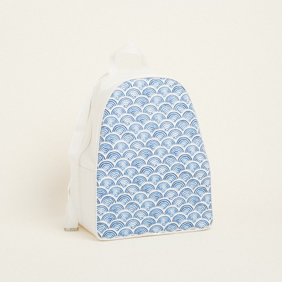 Beauty Home BACKPACK 43x35x23cm ΜΠΛΕ ΚΥΜΑΤΑ Beauty Home BACKPACK 43x35x23cm ΜΠΛΕ ΚΥΜΑΤΑ