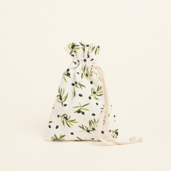 Beauty Home ΠΟΥΓΚΙ ΜΕ ΚΟΡΔΟΝΙ 12 x 17 cm  ΜΙΚΡΕΣ ΕΛΙΕΣ ΛΕΥΚΟ ΦΟΝΤΟ 140 CM