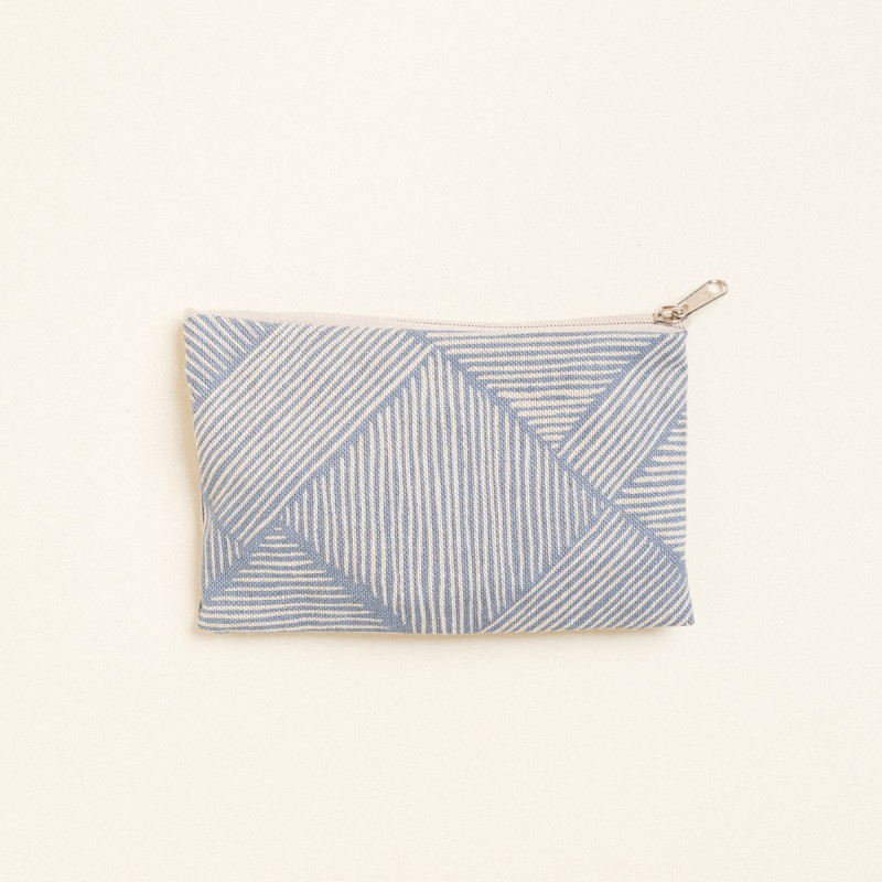 Beauty Home ΠΟΡΤΟΦΟΛΑΚΙ 9 x 16 cm ΔΙΑΓΩΝΙΕΣ ΓΡΑΜΜΕΣ ΜΠΛΕ