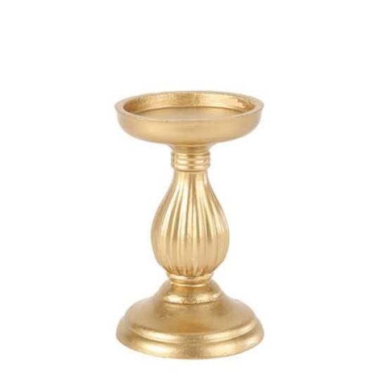 Beauty Home Κηροπήγιο μπαρόκ ματ χρυσό Ø10.5 x 17 cm Beauty Home Κηροπήγιο μπαρόκ ματ χρυσό Ø10.5 x 17 cm