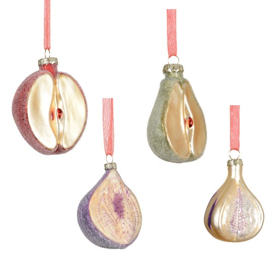 Beauty Home Γυάλινο Στολίδι 7.5 x 4.8 x 8 cm Αχλάδι Beauty Home Γυάλινο Στολίδι 7.5 x 4.8 x 8 cm Αχλάδι