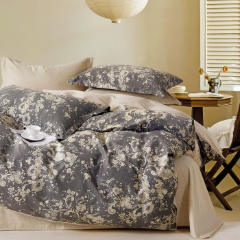 Beauty Home Σετ σεντόνια υπέρδιπλα με λάστιχο Art 12284 Avgi 165x200+30 Ανθρακί