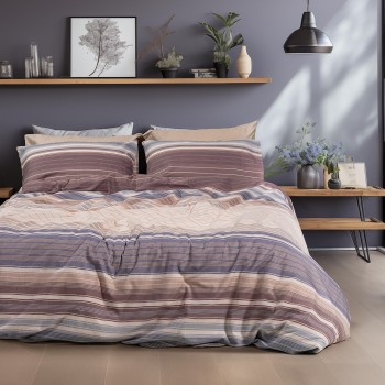 Beauty Home Σετ σεντόνια φανελένια υπέρδιπλα Dali Art 12332 240x260 Μπεζ