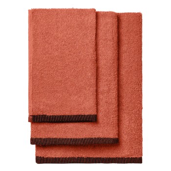 Beauty Home Σετ πετσέτες Art 3452 Σετ 3τμχ Κεραμιδί