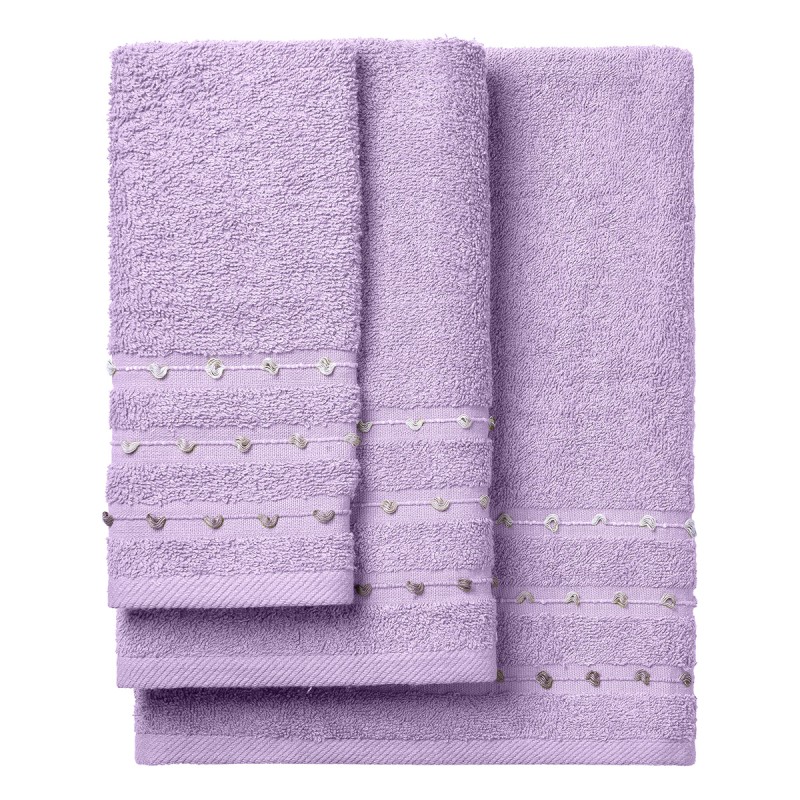Beauty Home Σετ πετσέτες Art 3461 Σετ 3τμχ Λιλά