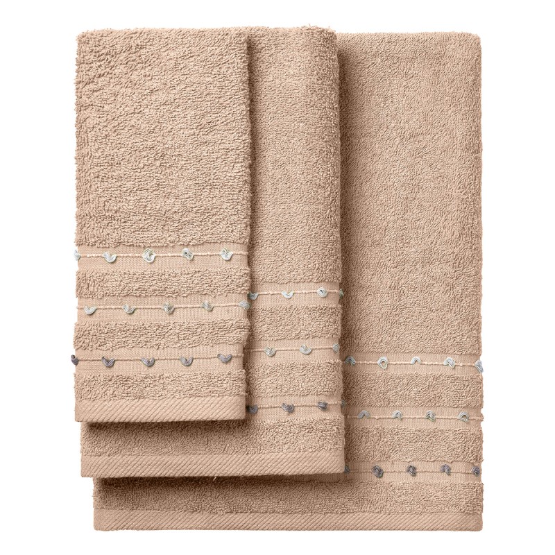 Beauty Home Σετ πετσέτες Art 3463 Σετ 3τμχ Μπεζ