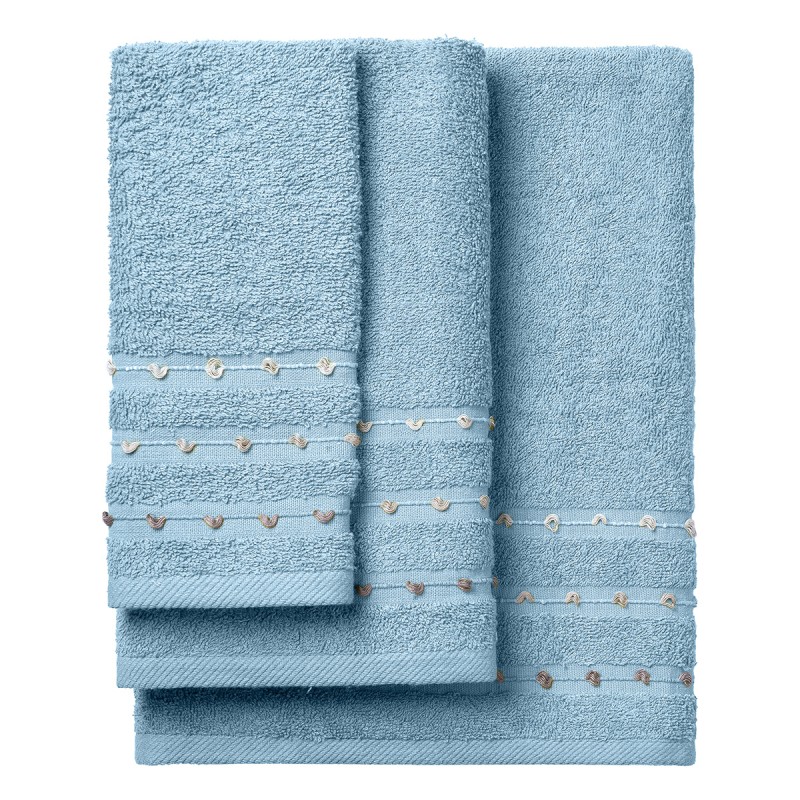 Beauty Home Σετ πετσέτες Art 3464 Σετ 3τμχ Σιέλ