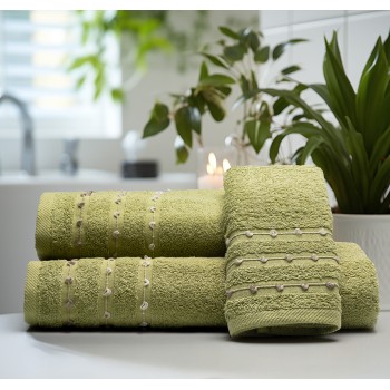 Beauty Home Σετ πετσέτες Art 3466 Σετ 3τμχ Πράσινο