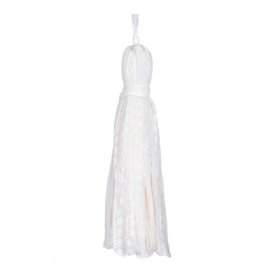 Beauty Home ΦΟΥΝΤΑ ΑΠΟ ΔΑΝΤΕΛΕΣ 50 cm Λευκό Beauty Home ΦΟΥΝΤΑ ΑΠΟ ΔΑΝΤΕΛΕΣ 50 cm Λευκό