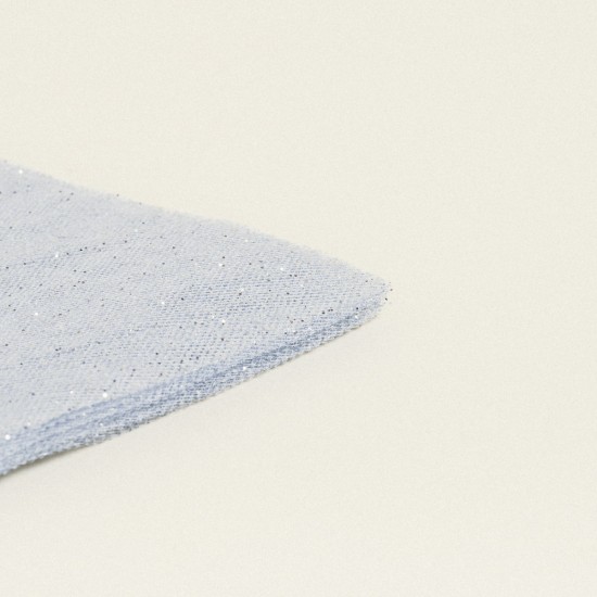Beauty Home ΜΑΝΤΗΛΙ ΤΟΥΛΙ ΓΚΛΙΤΕΡ 35 x 35 cm  Ασημί