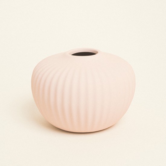 Beauty Home Ματ Κεραμικό Βάζο 15 cm x 11 cm  Σομόν