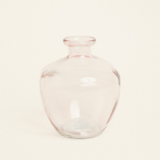 Beauty Home Γυάλινο Βάζο 14 x 16 cm  Σάπιο Μήλο