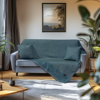 Beauty Home Ριχτάρι Τετραθέσιο Art 8638 170x350 Πετρόλ