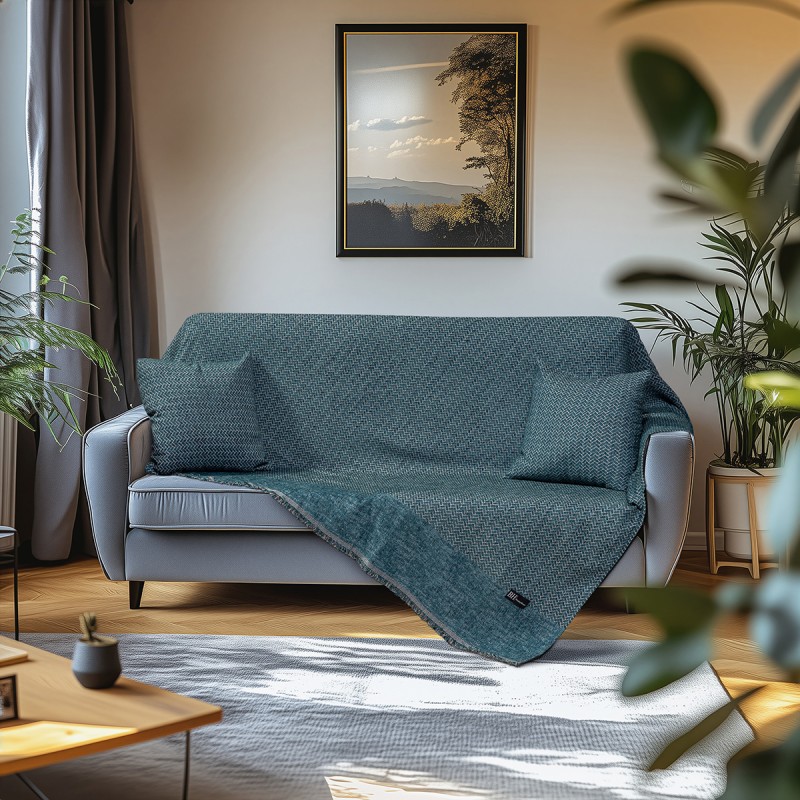 Beauty Home Ριχτάρι Τριθέσιο Art 8638 170x290 Πετρόλ