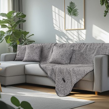 Beauty Home Ριχτάρι Τετραθέσιο Art 8642 170x350 Γκρι