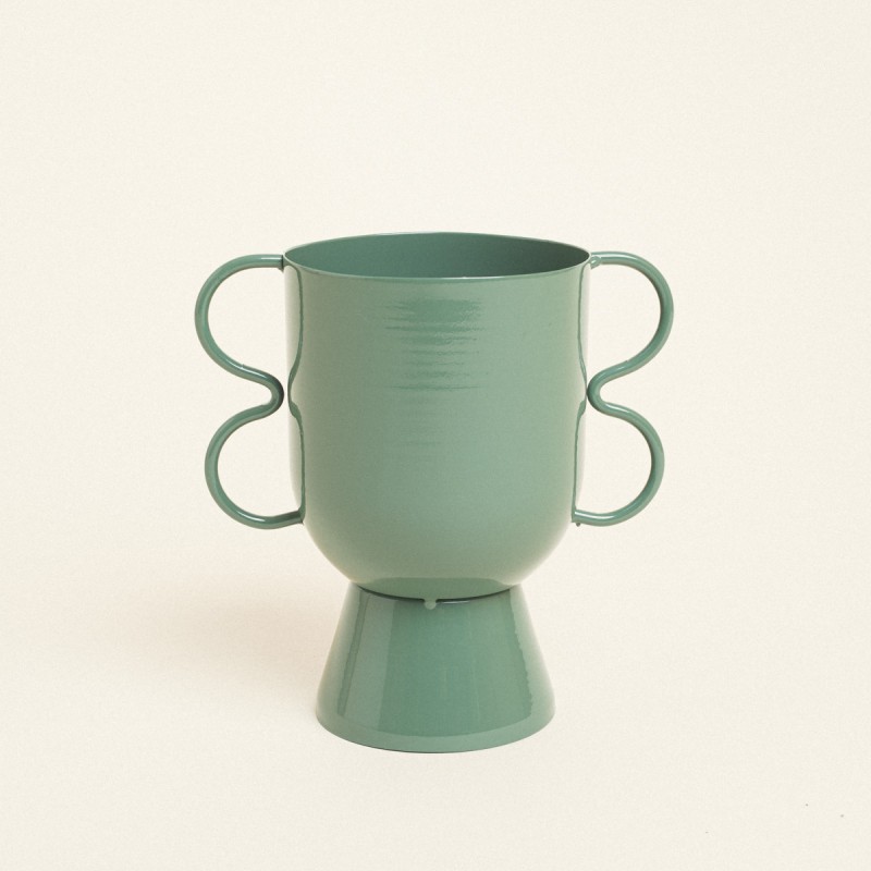 Beauty Home Βάζο Μεταλλικό  15 cm x 10 cm x 16 cm