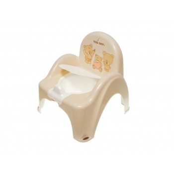 Baby potty chair Teddy Bear -pearl beige