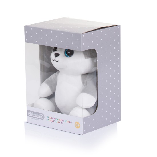 Plush toy with music and lamp Huskey