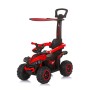 Ride on car with handle and canopy "ATV" red