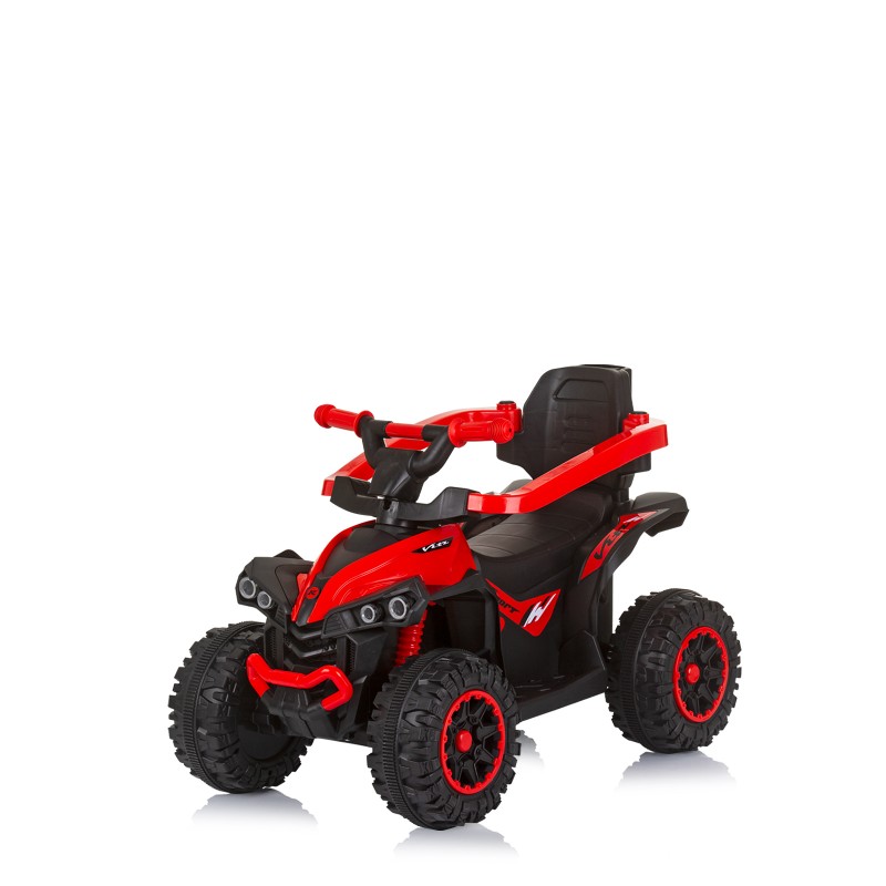 Ride on car with handle and canopy ATV red