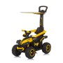Ride on car with handle and canopy "ATV" yellow