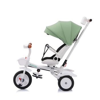 Τρίκυκλο Παιδικό Ποδήλατο Περιστρεφόμενο 360 με Κουνουπιέρα - "Futuro" Green