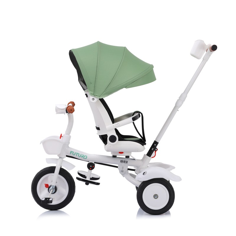 Τρίκυκλο Παιδικό Ποδήλατο Περιστρεφόμενο 360 με Κουνουπιέρα - Futuro Green