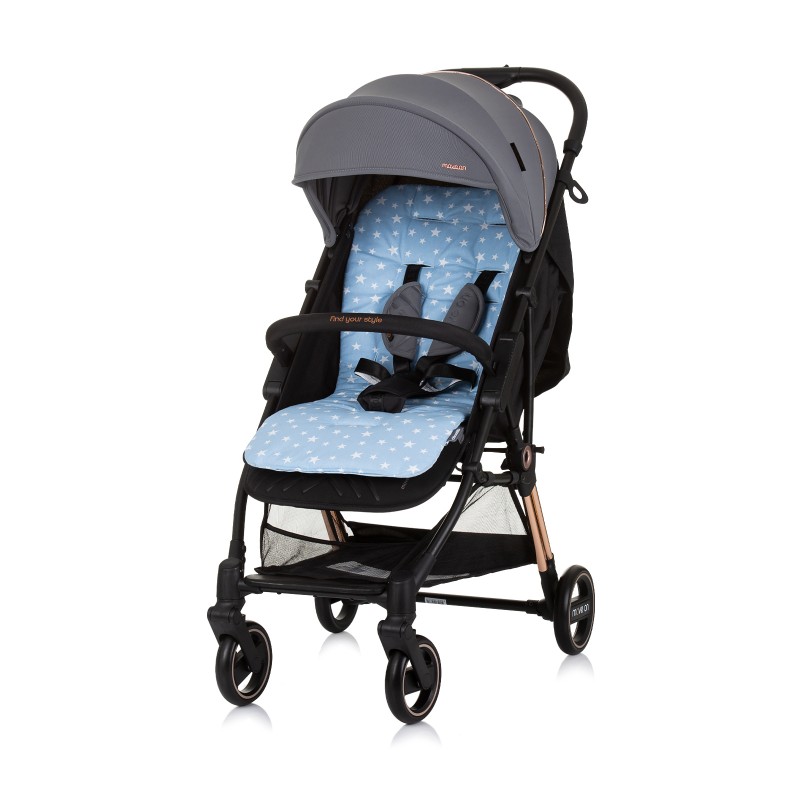 Soft pad for stroller blue/blue stars