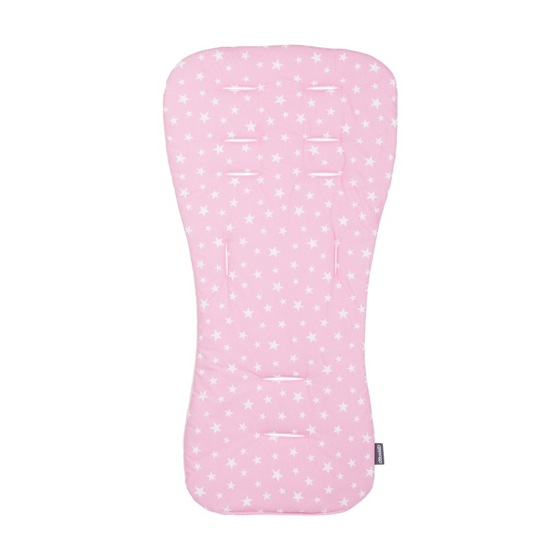 Soft pad for stroller pink/pink stars