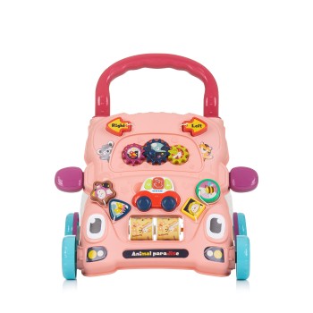 Musical baby walky  "Funny animals" pink