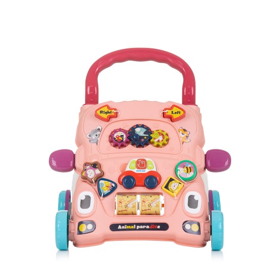 Musical baby walky  Funny animals pink