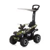 Ride on car with handle and canopy ATV white/green