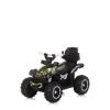 Ride on car with handle and canopy ATV white/green