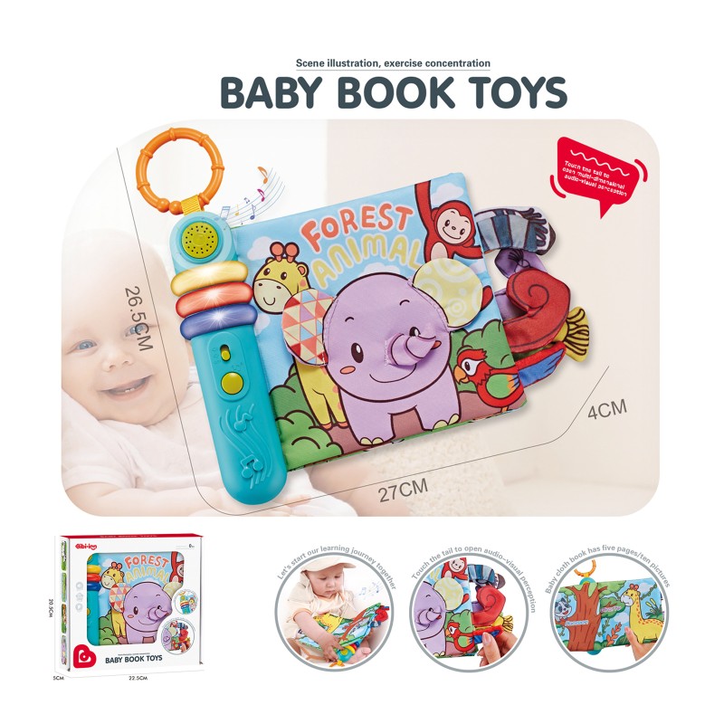 Baby clothing book with music and light Forest