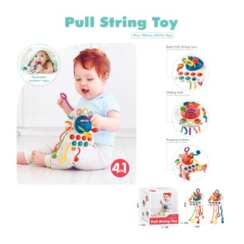 Βρεφικό Παιχνίδι Δραστηριοτήτων - Κύκλος με παιχνίδια και Σκοινιά 4 σε 1 Baby 