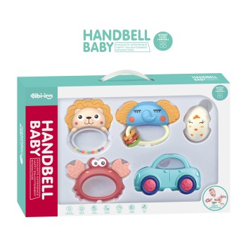 Baby teether& rattle Animals 5 pcs