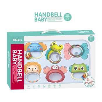 Baby teether& rattle Animals 6 pcs