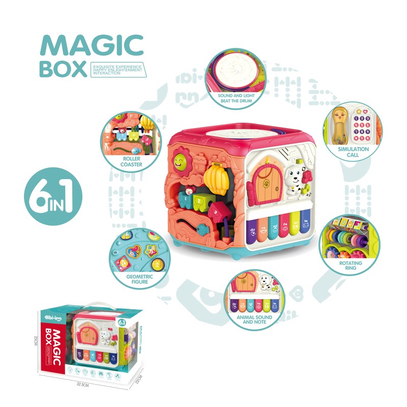 6 in 1 activity cube box Piano