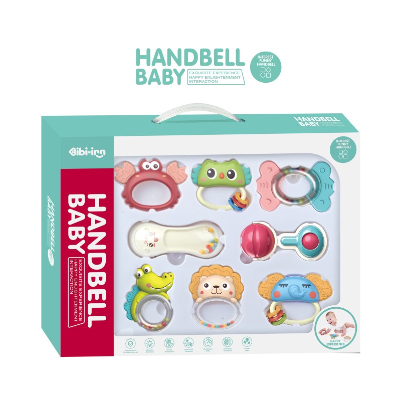 Baby teether& rattle Animals 8 pcs