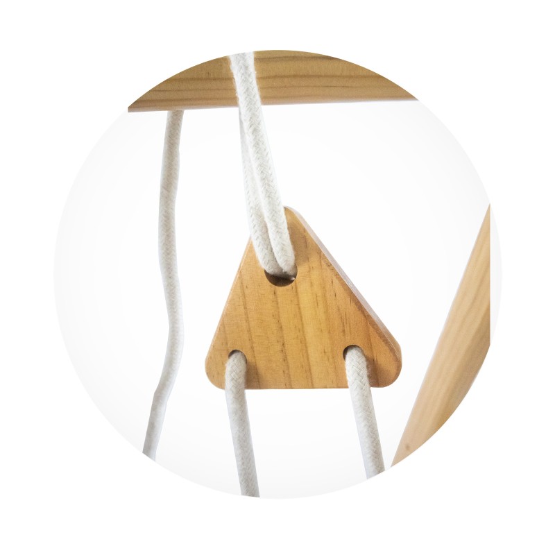 Ξύλινος Πύργος Αναρρίχησης Montessory με Κούνια και Σκάλα