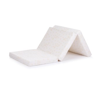 Αναδιπλούμενο Βρεφικό Στρώμα - 60/120/6 white/beige stars