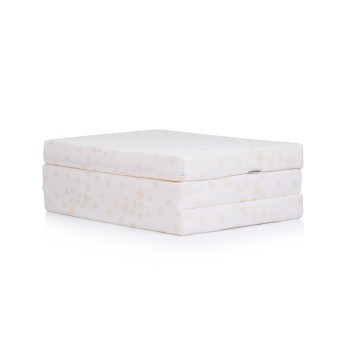 Αναδιπλούμενο Βρεφικό Στρώμα - 60/120/6 white/beige stars