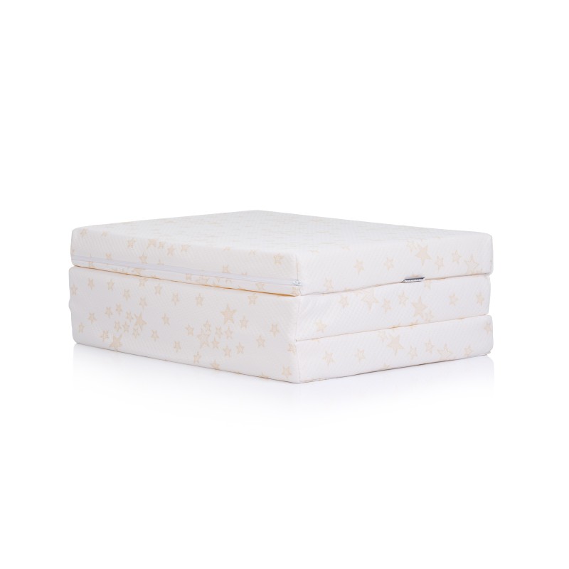 Αναδιπλούμενο Βρεφικό Στρώμα - 60/120/6 white/beige stars