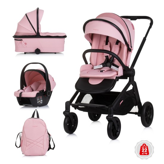 Καρότσι Μωρού 3 σε 1 "Magnum" pink marshmellow Καρότσι Μωρού 3 σε 1 "Magnum" pink marshmellow