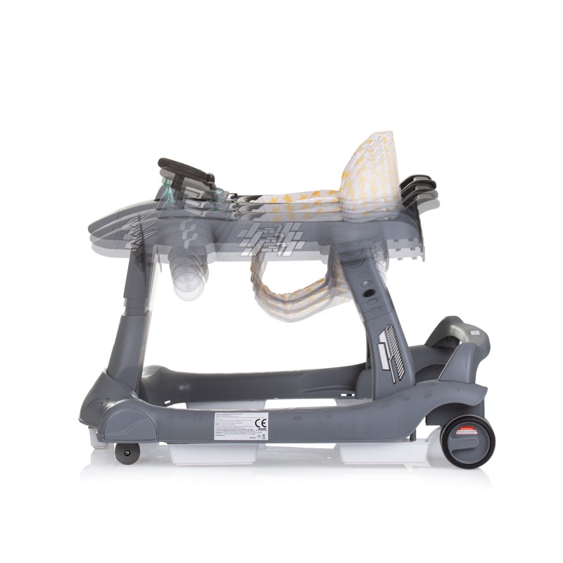 Multi functional baby walker Airplane 3 in 1 - grey