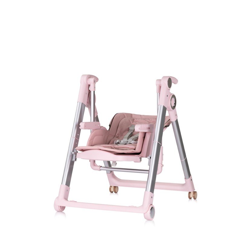 High chair/swing 2 in 1 SUPER CHEF pink marshmallow