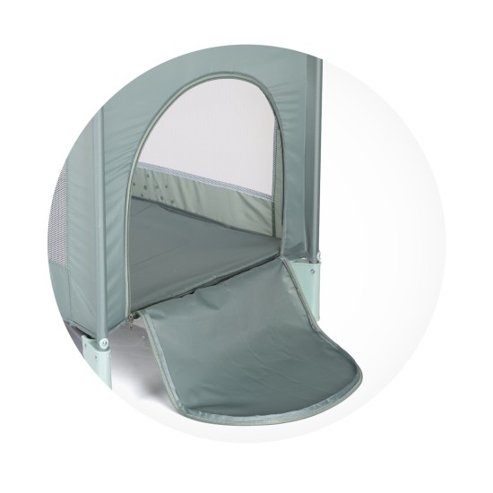 Foldable travel cot Capri Hippo green Foldable travel cot Capri Hippo green