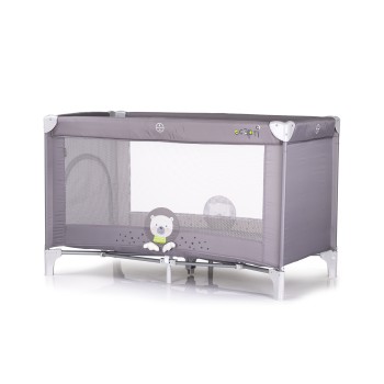 Foldable travel cot "Capri" Bear grey